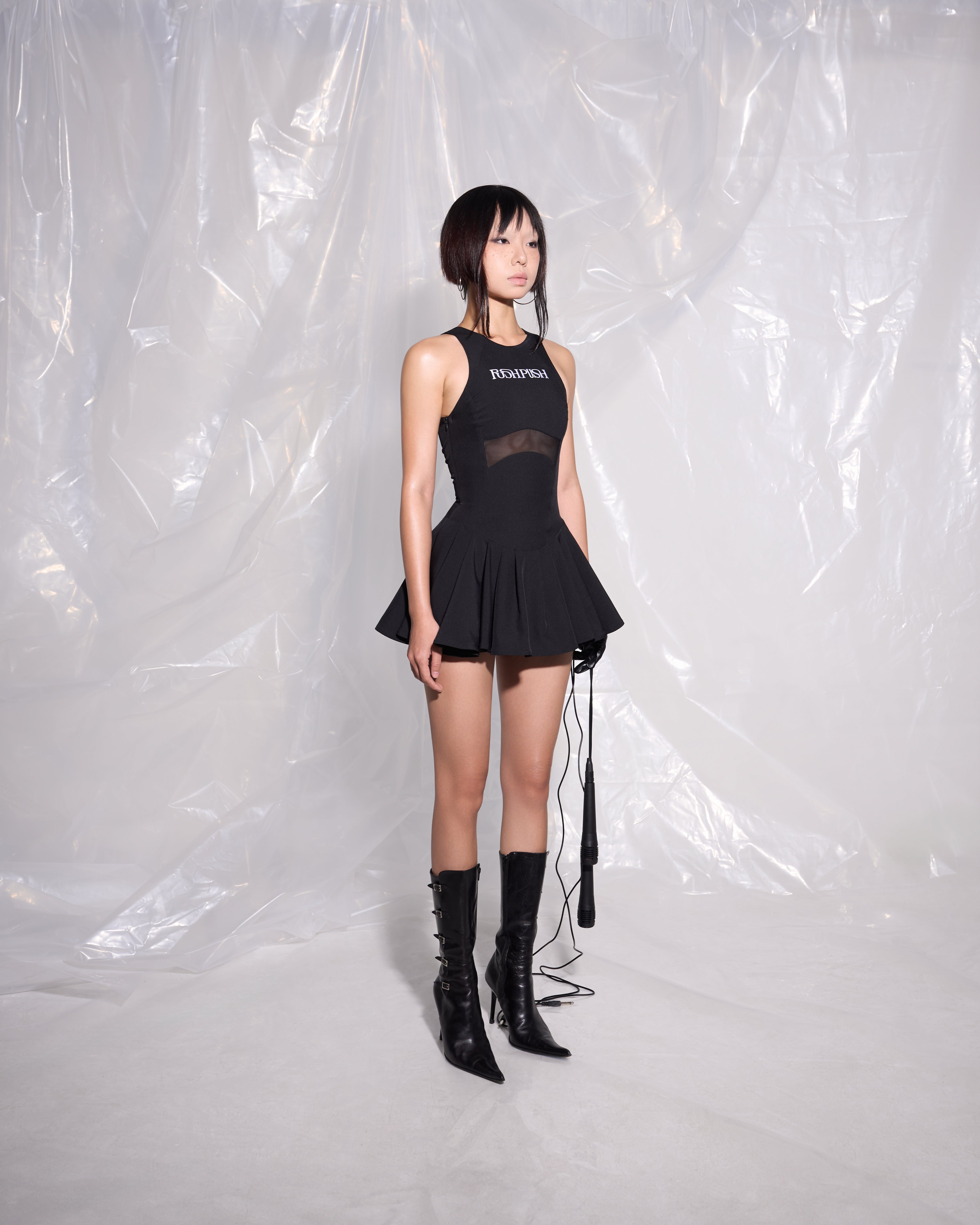 CRYSTALLINE MINI DRESS.