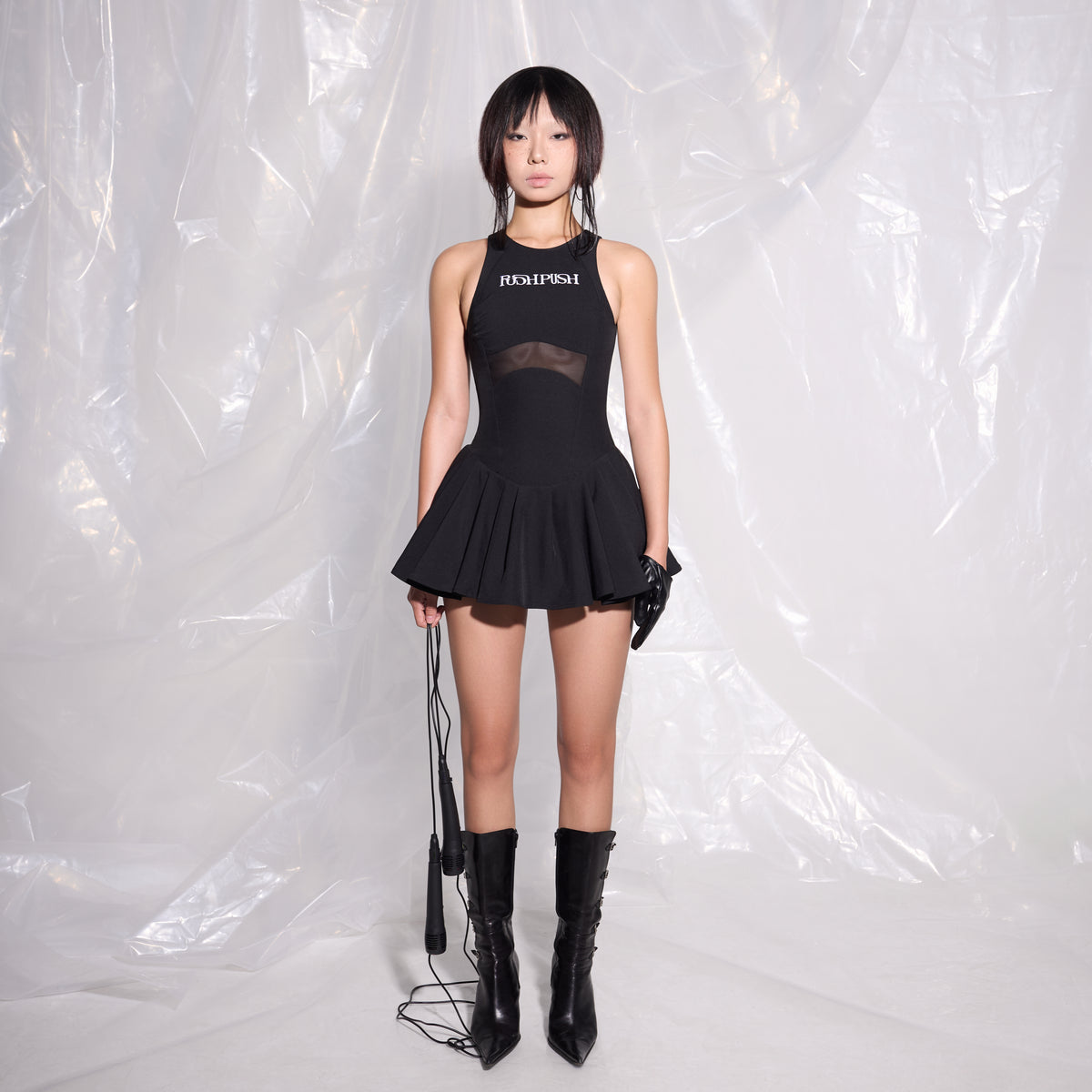 knee length dresses for ladies CRYSTALLINE MINI DRESS