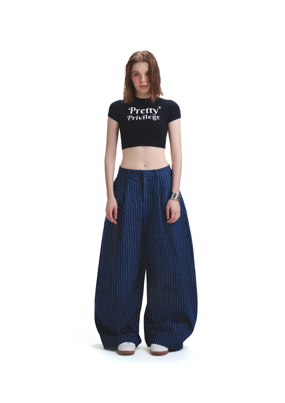 PP STRIPES PANTS - NAVY.