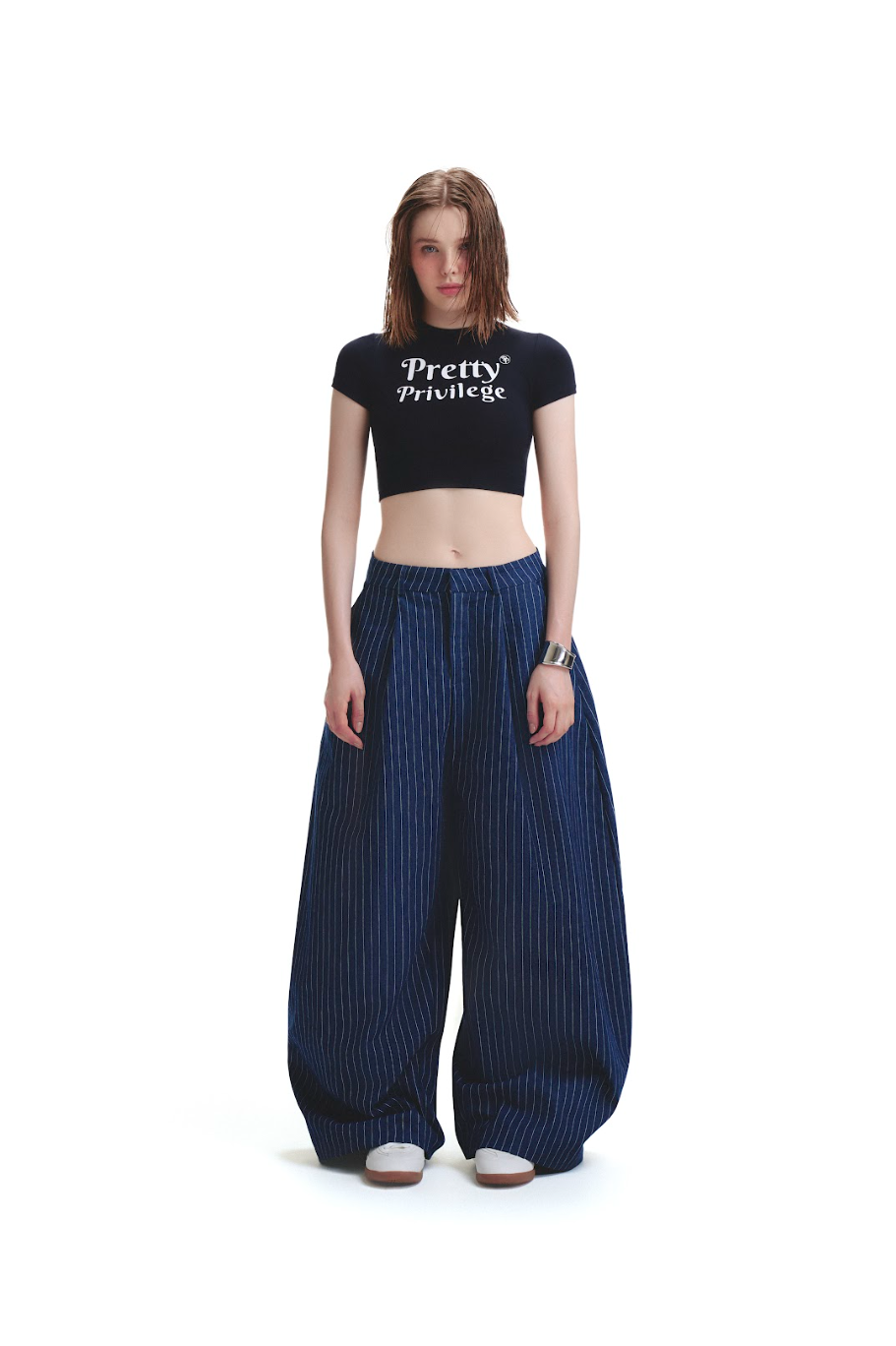 PP STRIPES PANTS - NAVY.