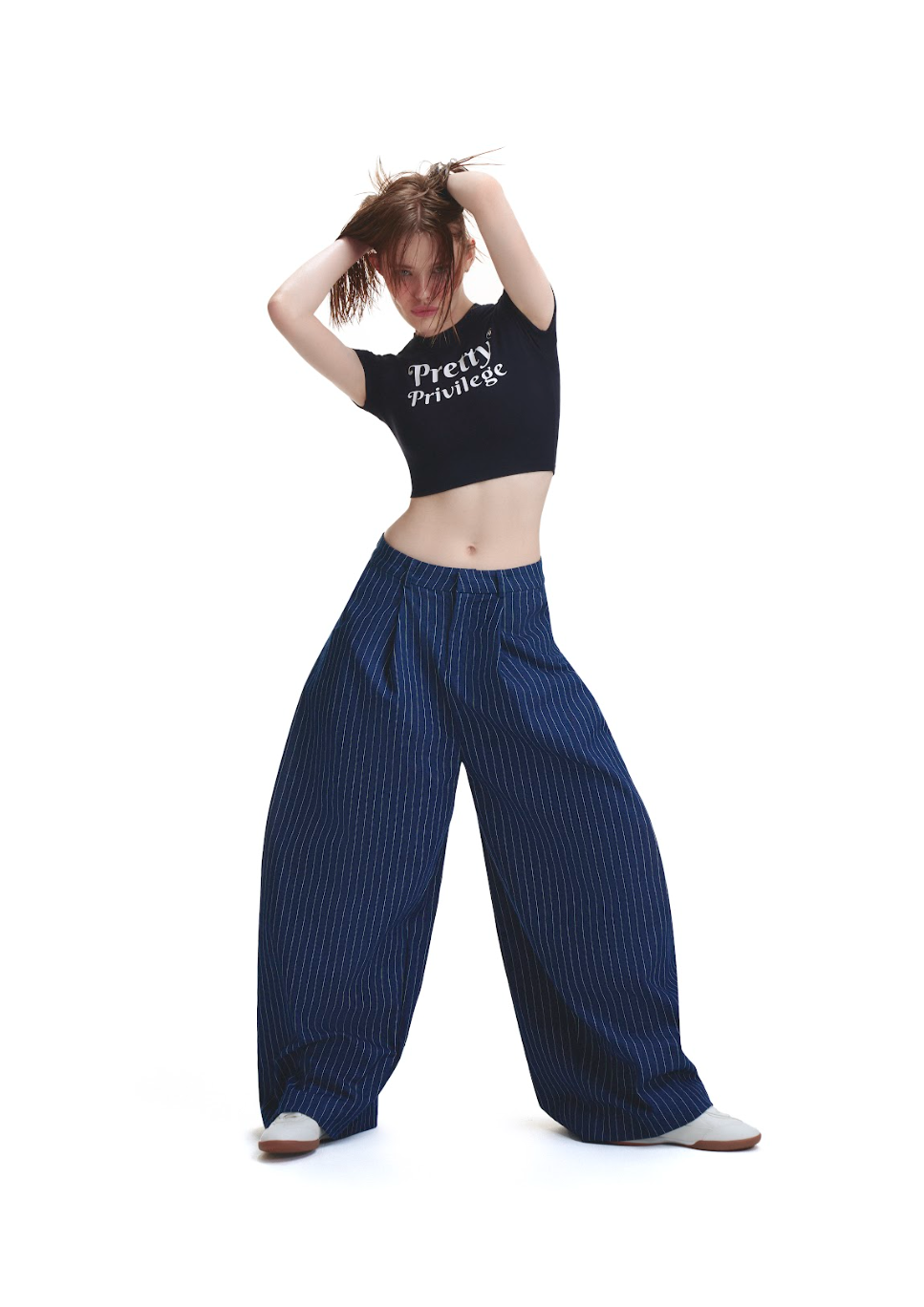 PP STRIPES PANTS - NAVY.