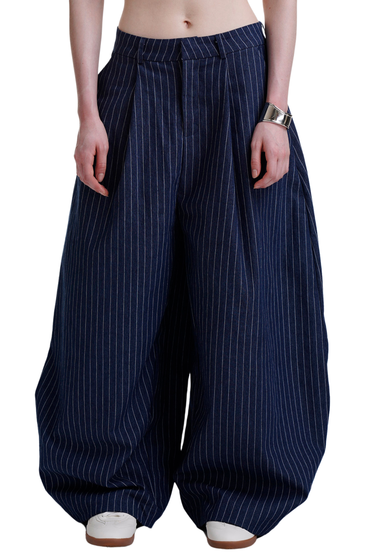 PP STRIPES PANTS - NAVY.