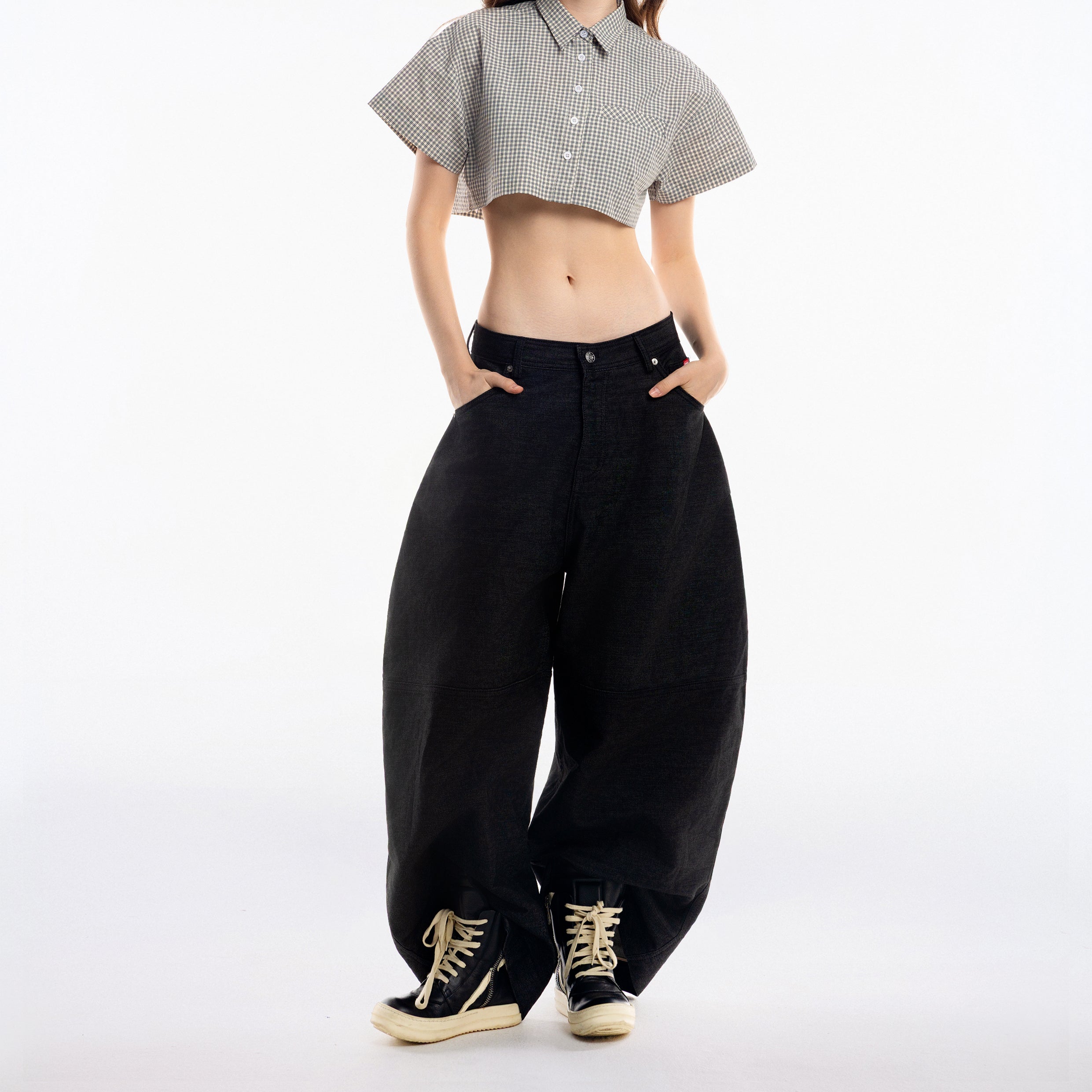 Gingham Crop Shirt - Push Push - Worldwide