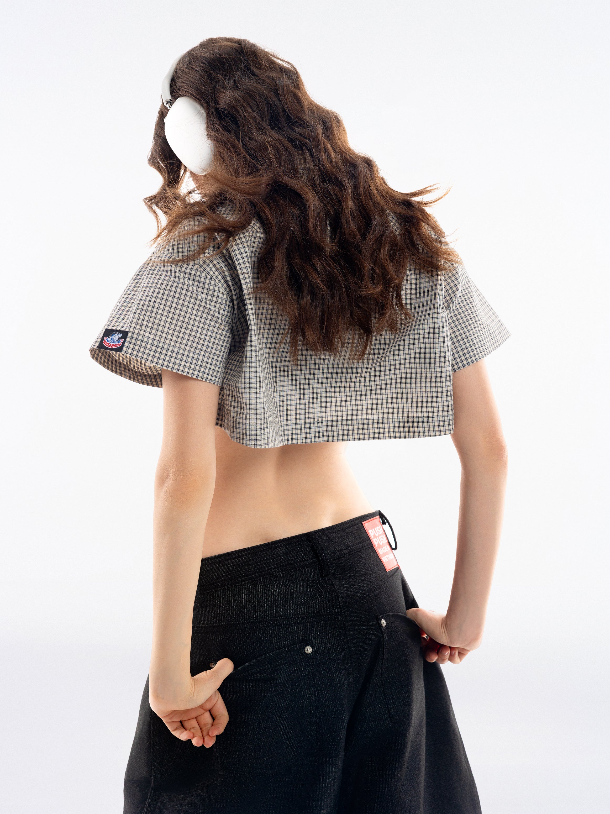 Gingham Crop Shirt - Push Push - Worldwide