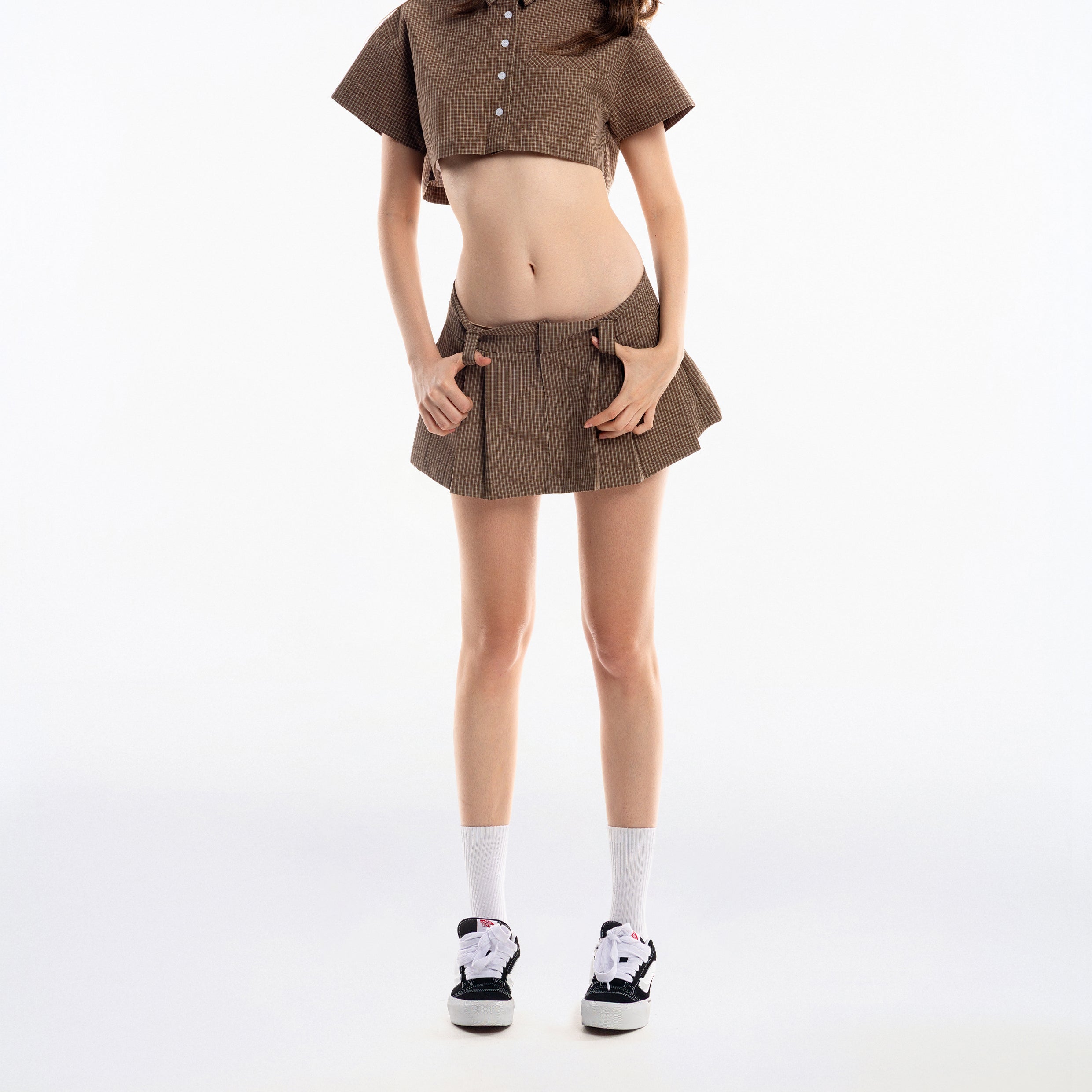 Gingham Crop Shirt - Push Push - Worldwide