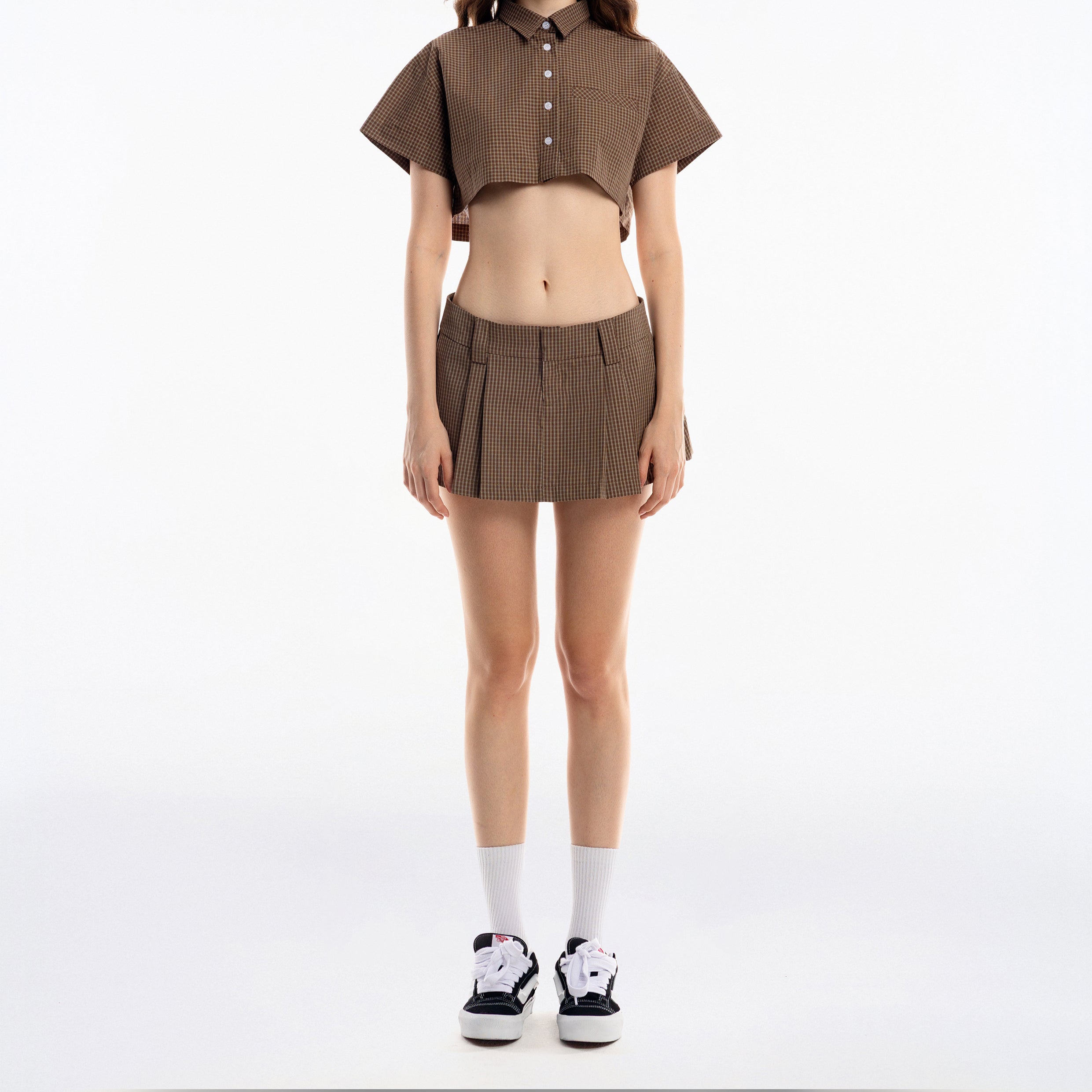 Gingham Crop Shirt - Push Push - Worldwide