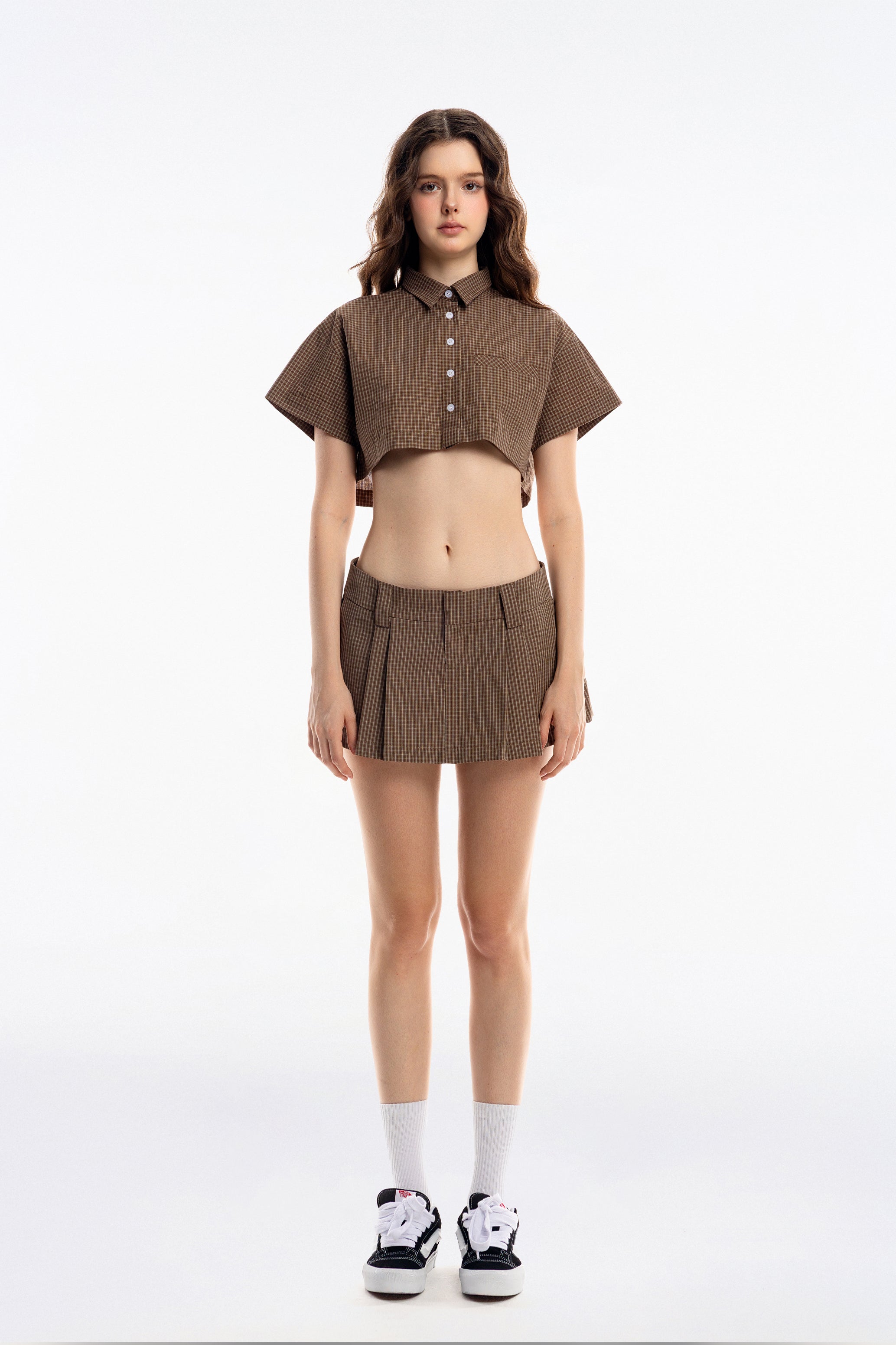 Gingham Crop Shirt - Push Push - Worldwide