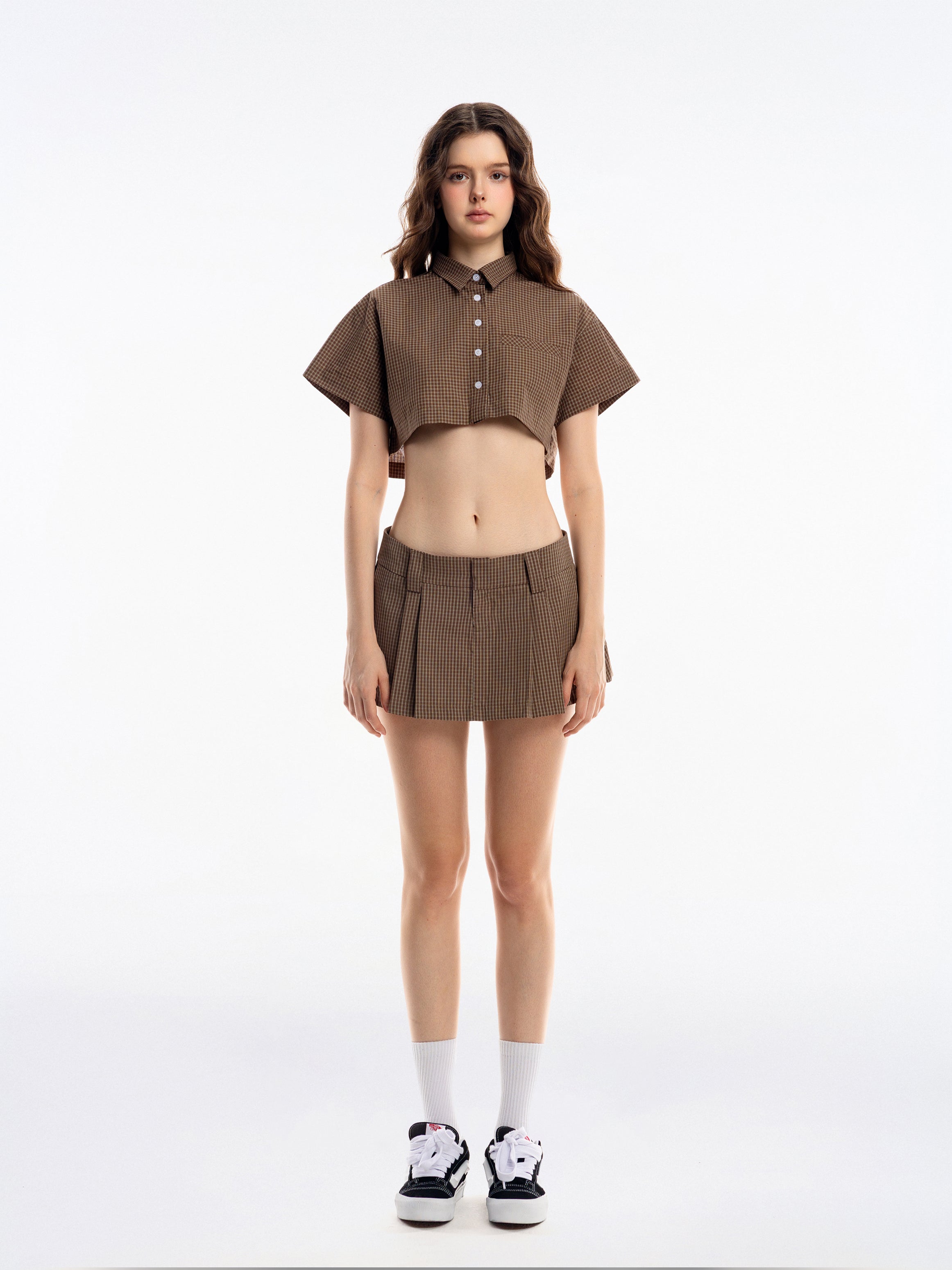 Gingham Crop Shirt - Push Push - Worldwide