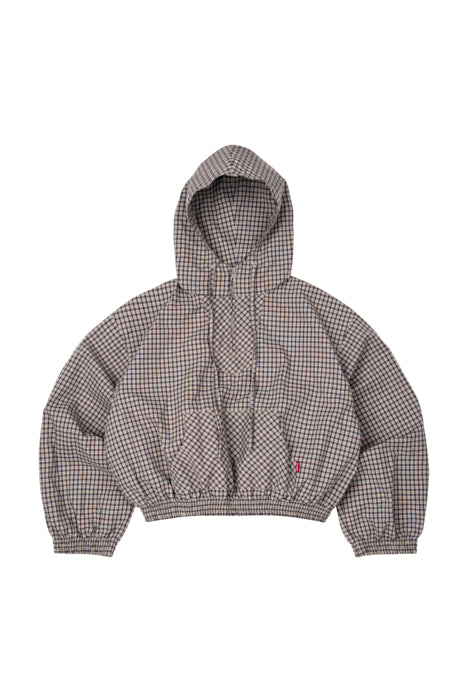 Gingham Half-Zip Hoodie - Push Push - Worldwide