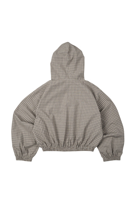 Gingham Half-Zip Hoodie - Push Push - Worldwide