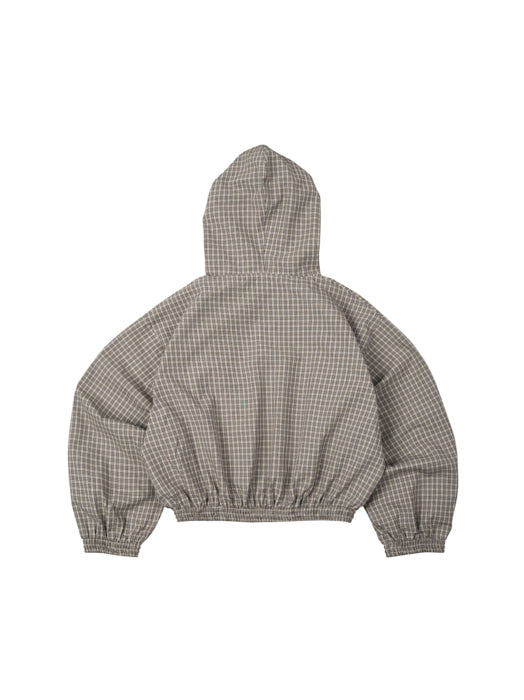 Gingham Half-Zip Hoodie - Push Push - Worldwide