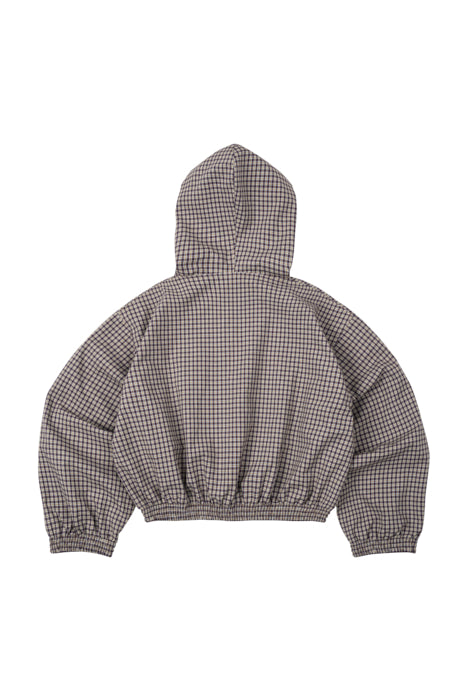 Gingham Half-Zip Hoodie - Push Push - Worldwide