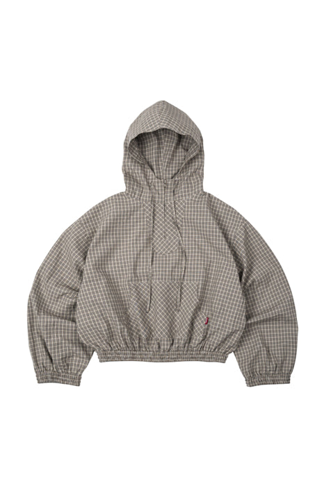 Gingham Half-Zip Hoodie - Push Push - Worldwide