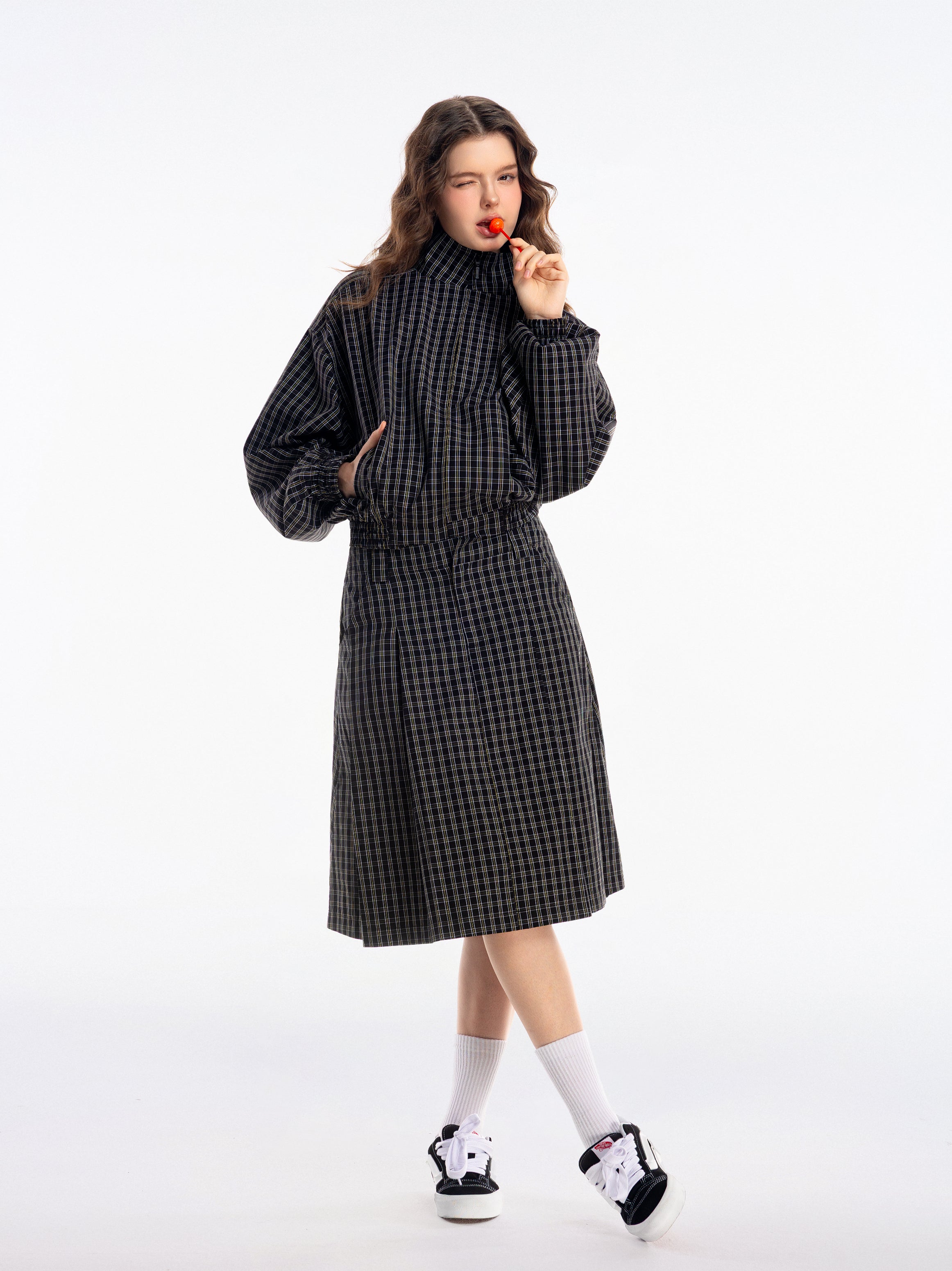 Gingham Midi Skirt - Push Push - Worldwide