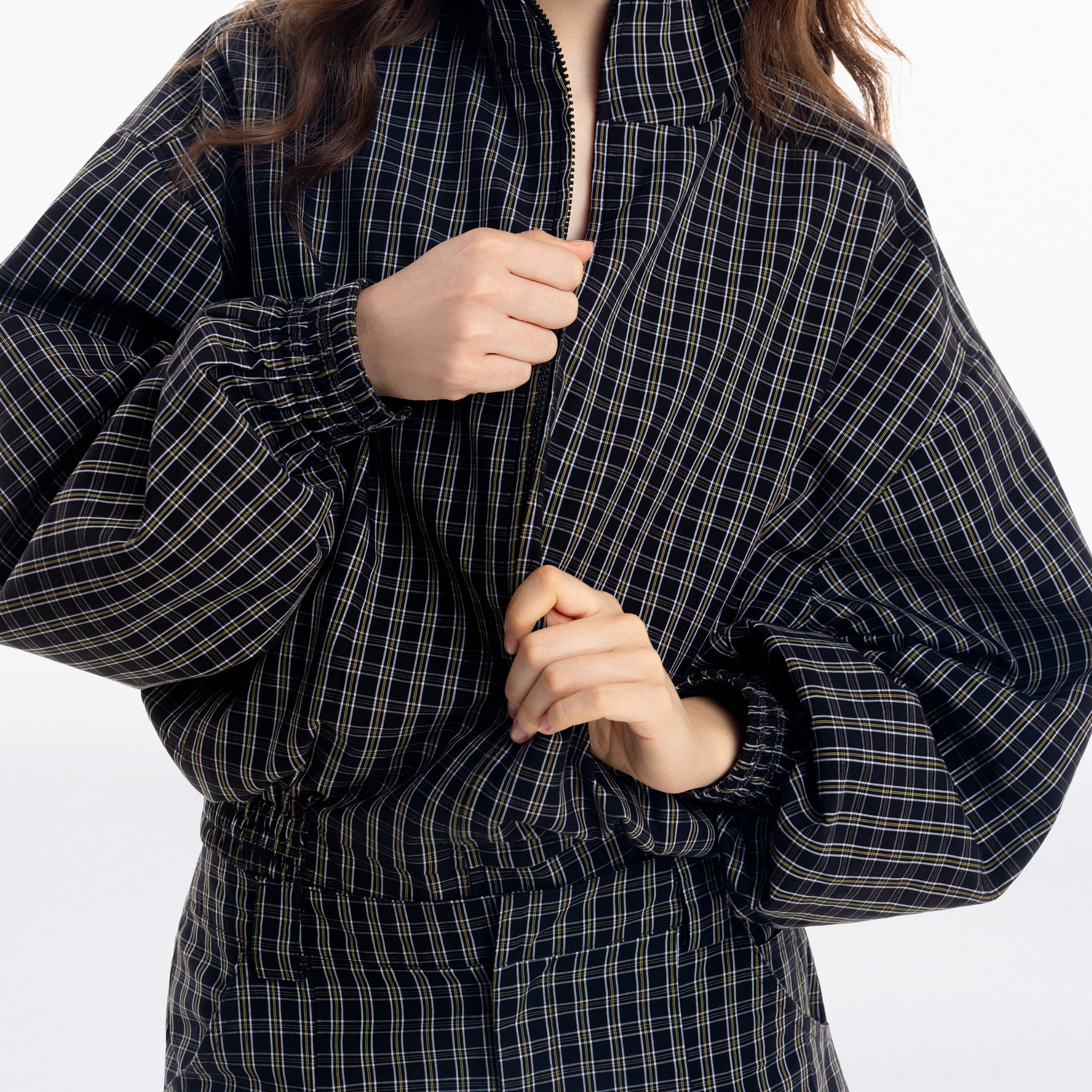 Gingham Zip Jacket - Push Push - Worldwide