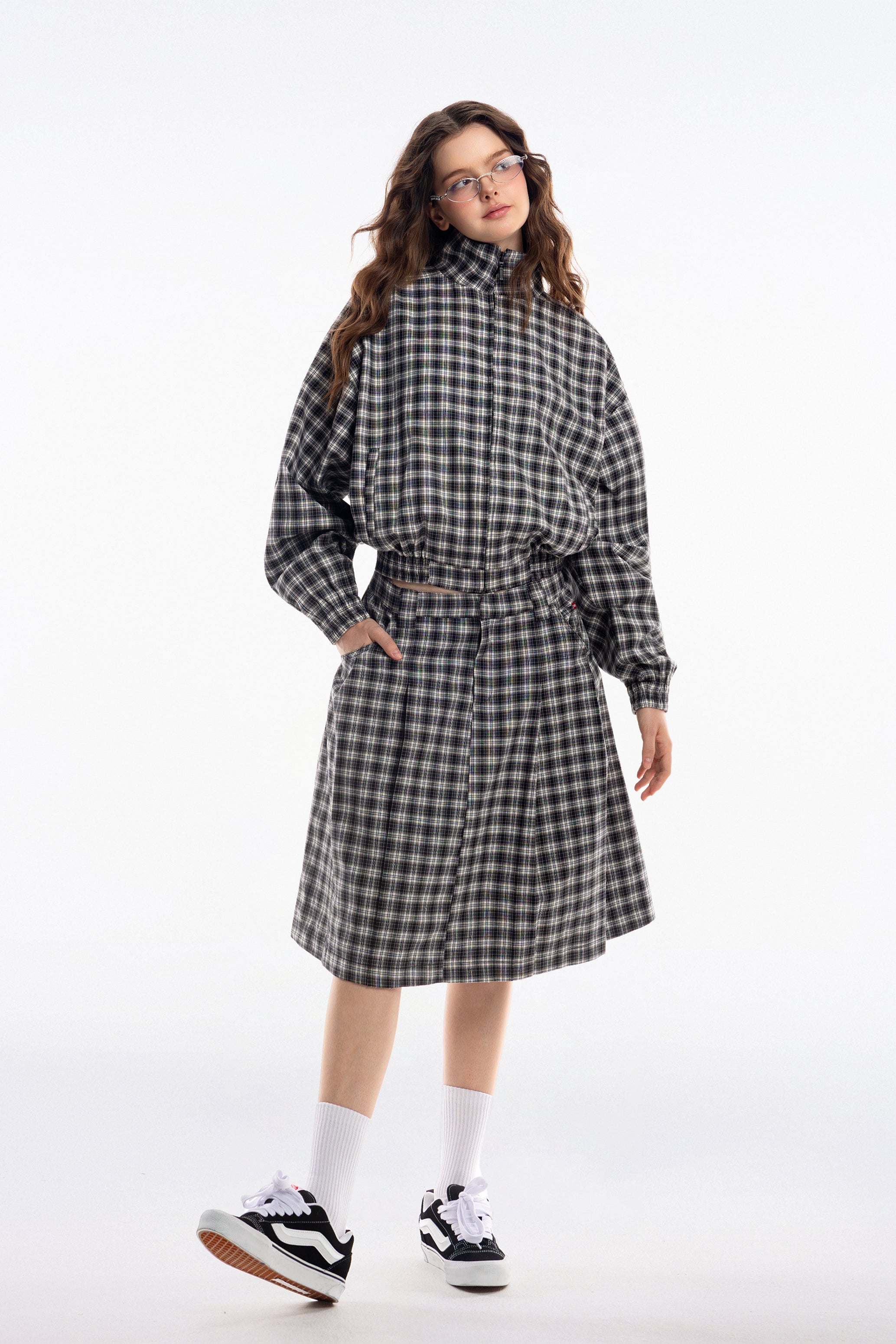 Gingham Zip Jacket - Push Push - Worldwide