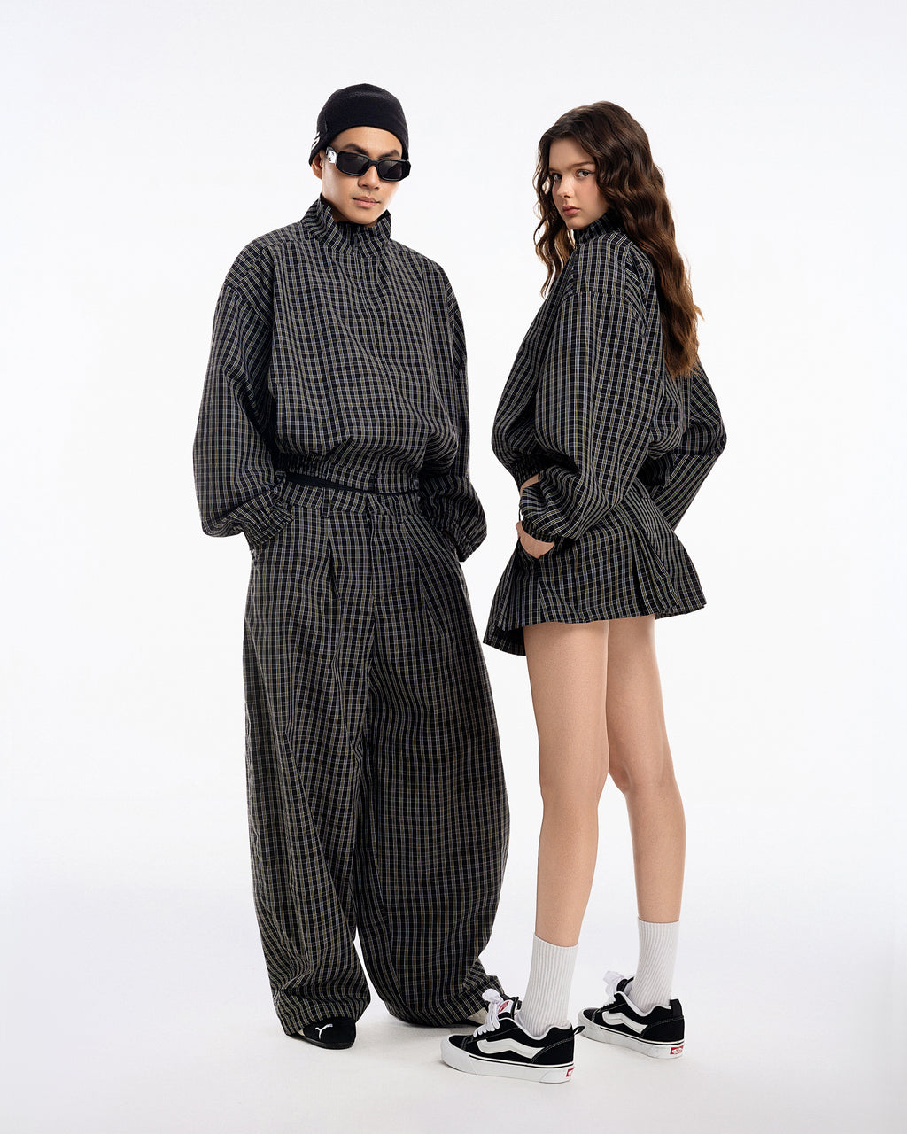 Gingham Uniform Set - Golden Noir - Push Push