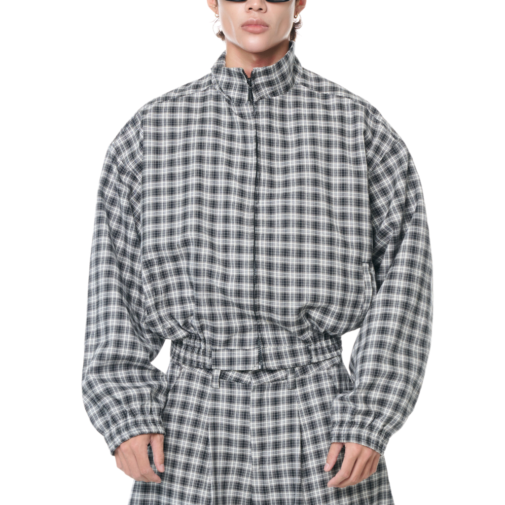 Gingham Zip Jacket