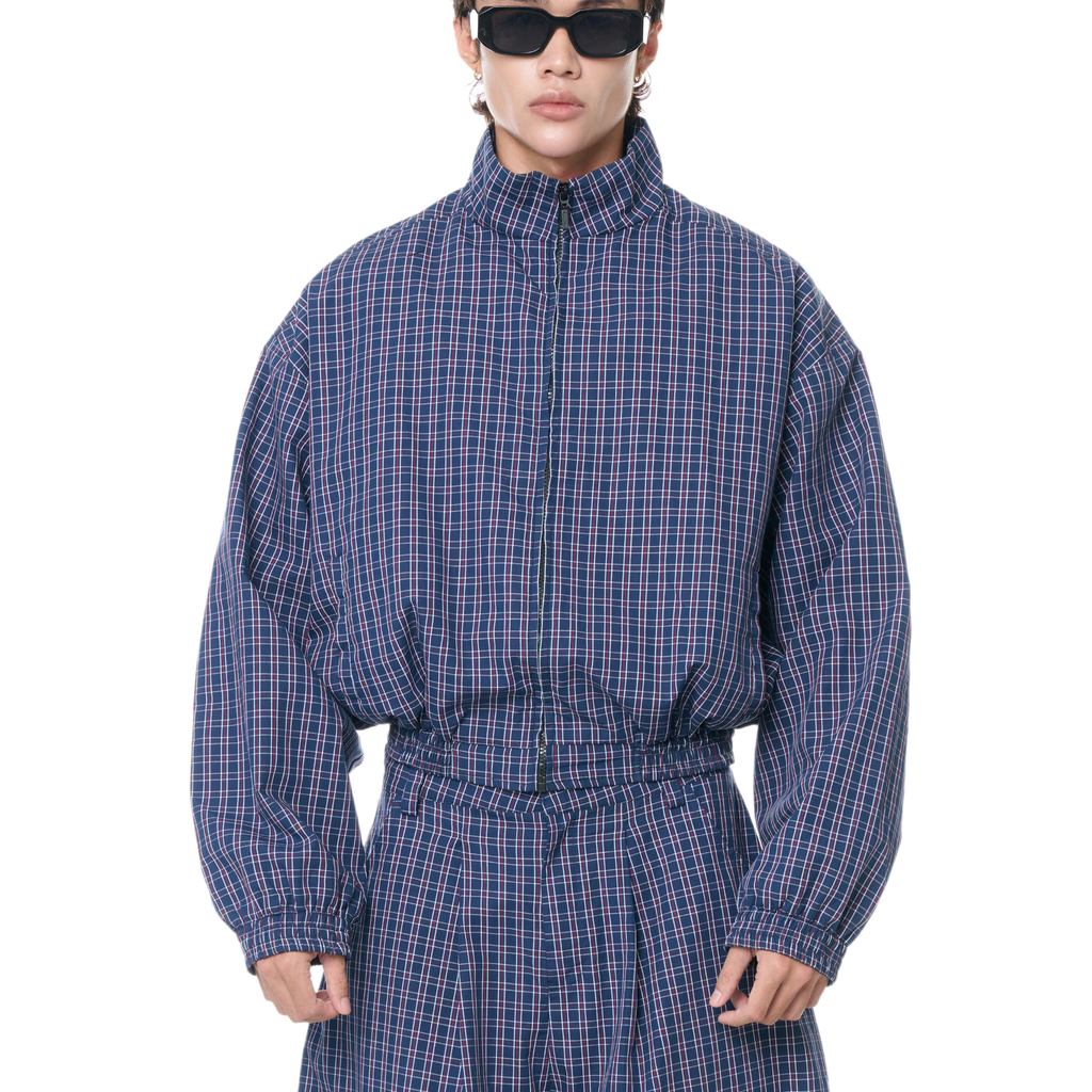 Gingham Zip Jacket