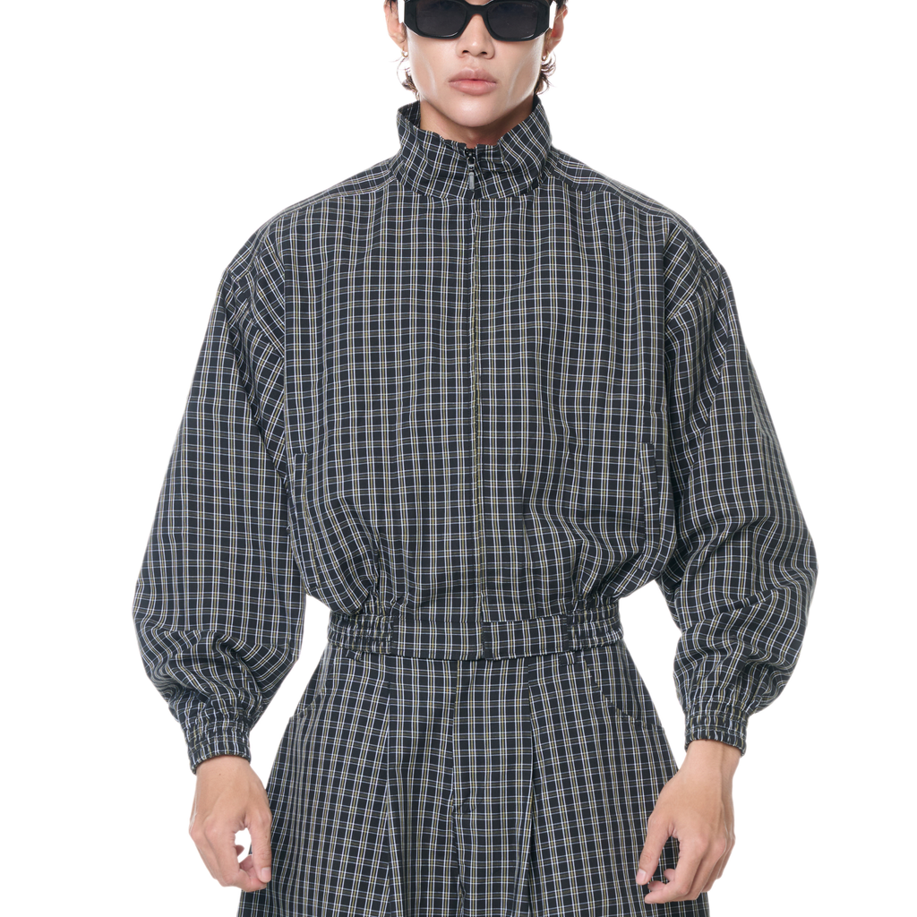 Gingham Zip Jacket