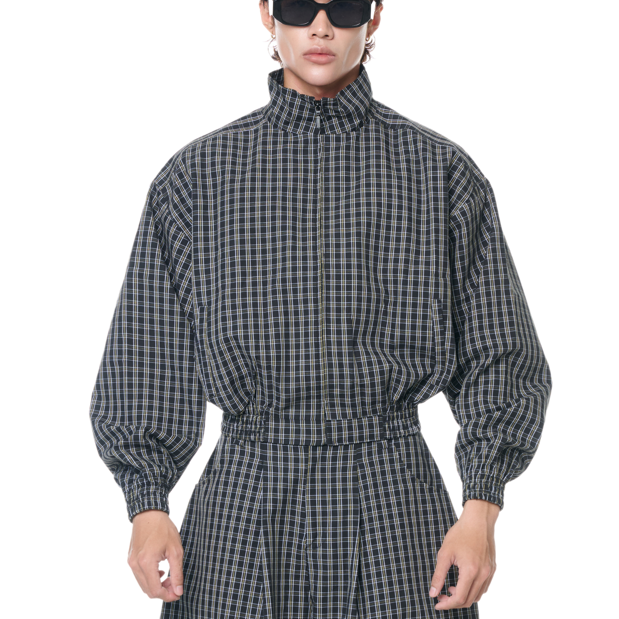 Gingham Zip Jacket