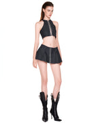 PUSHIE STRIPED MINI SKIRT - Push Push