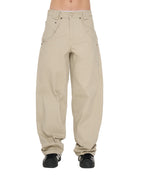 PP Buck Pants, Beige – front view on model, lower body