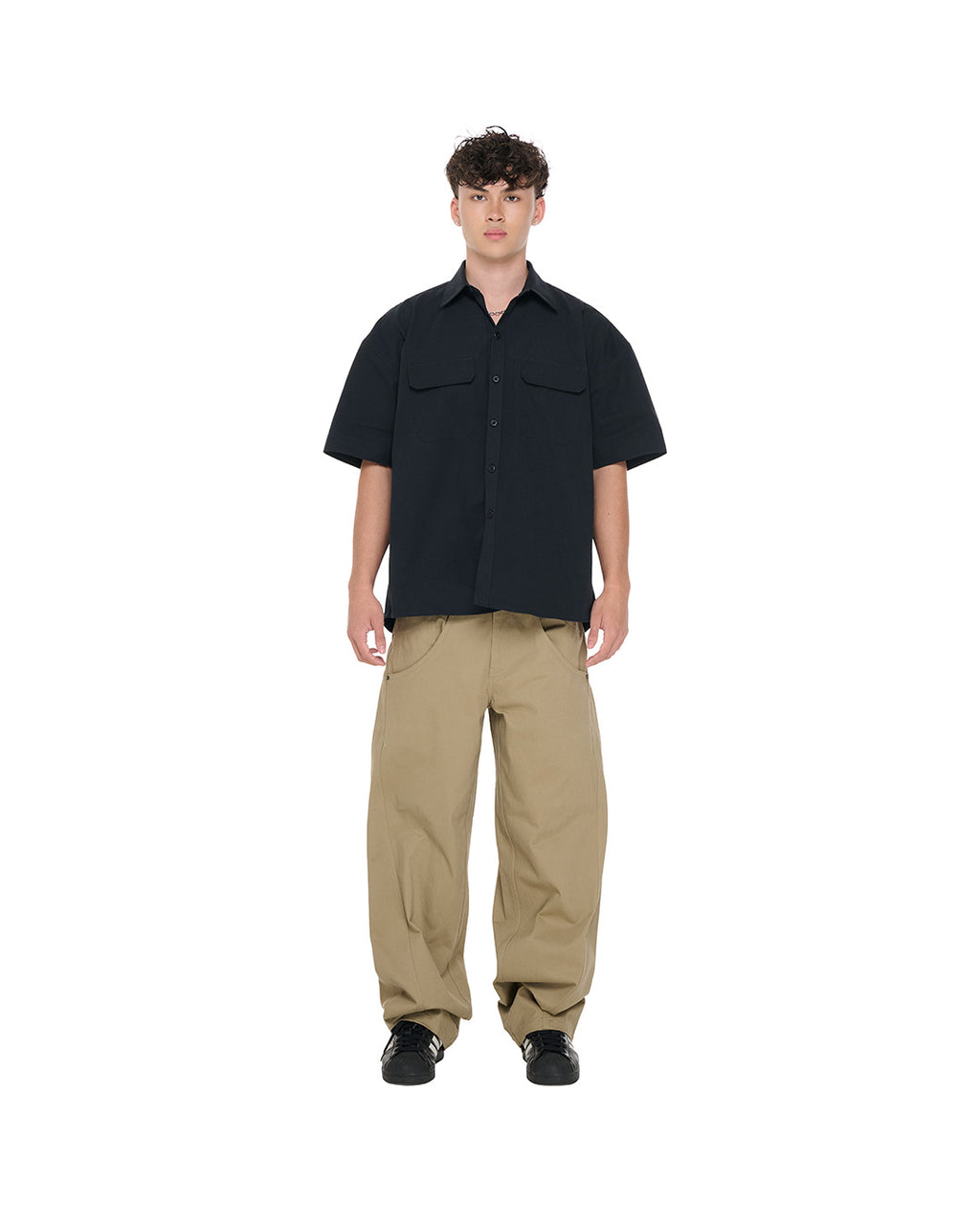 PP Buck Pants, Brown – front view on model