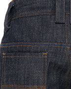 PP Gritty Selvedge Denim, Black – back pocket detail