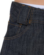PP Gritty Selvedge Denim, Black – front pocket detail