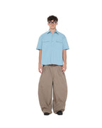 PP Strap Shirt, Blue – front view on model