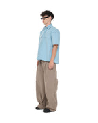 PP Strap Shirt, Blue – side view on model