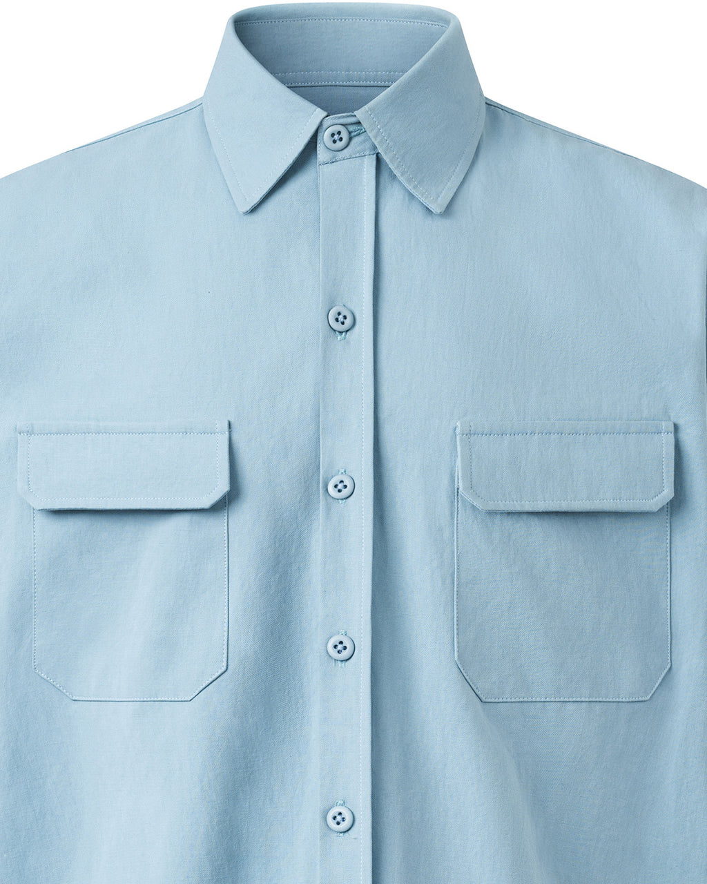 PP Strap Shirt, Blue – chest pocket detail
