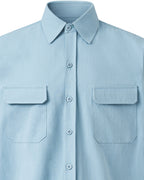 PP Strap Shirt, Blue – chest pocket detail