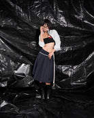 PUFFBALL CROP SHIRT.