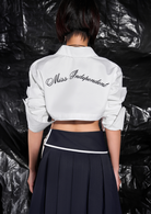 PUFFBALL CROP SHIRT.