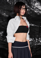 PUFFBALL CROP SHIRT.