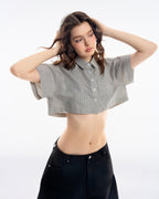 Gingham Crop Shirt - Push Push - Worldwide