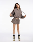 Gingham Half-Zip Hoodie - Push Push - Worldwide