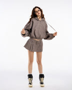 Gingham Half-Zip Hoodie - Push Push - Worldwide