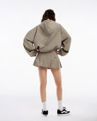 Gingham Half-Zip Hoodie - Push Push - Worldwide