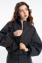 Gingham Zip Jacket - Push Push - Worldwide